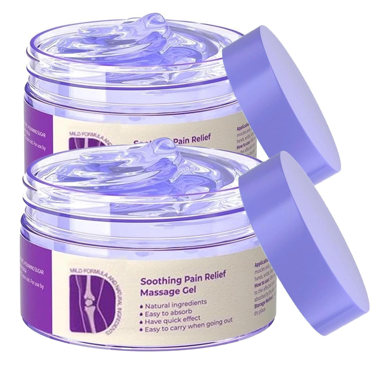 TIMLIFE 2PCS Joint Purple Gel, Purple Relief Soothing Massage Cream,Joint Activities Throughout The Body, Soothes Knees, Lumbar, Neck, Hands, and Feet TIMLIFE 2PCS Joint Purple Gel, Purple Relief Soothing Massage Cream,Joint Activities Throughout The Body, Soothes Knees, Lumbar, Neck, Hands, and Feet