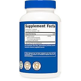 Nutricost Milk Thistle 1,000mg Equivalent, 120 Capsules - 250mg of 4:1 Extract - Vegan, Non-GMO and Gluten Free