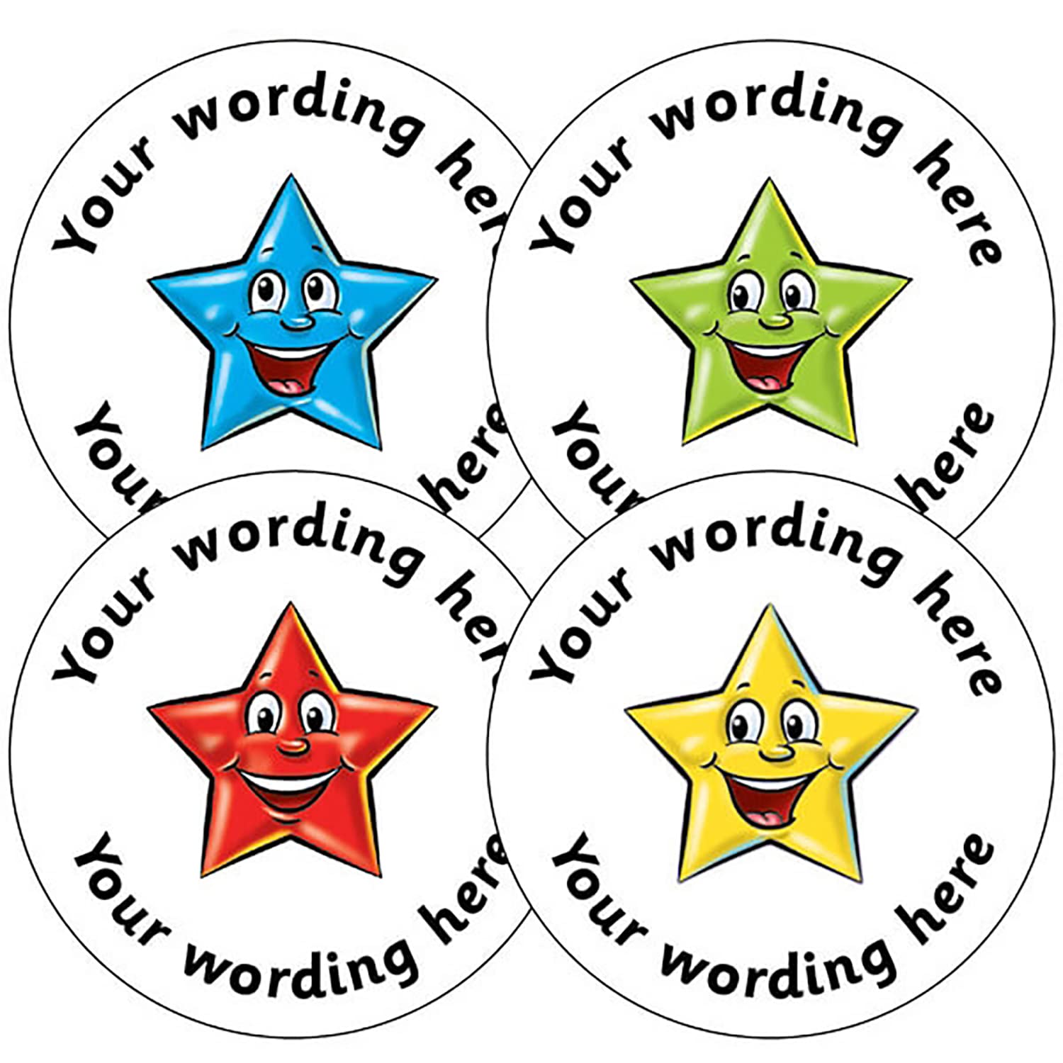 105 Personalised Jellybean Scented Mixed Smiley Star School Teachers Reward Feedback Marking Stickers 37mm Primary Teaching Services…