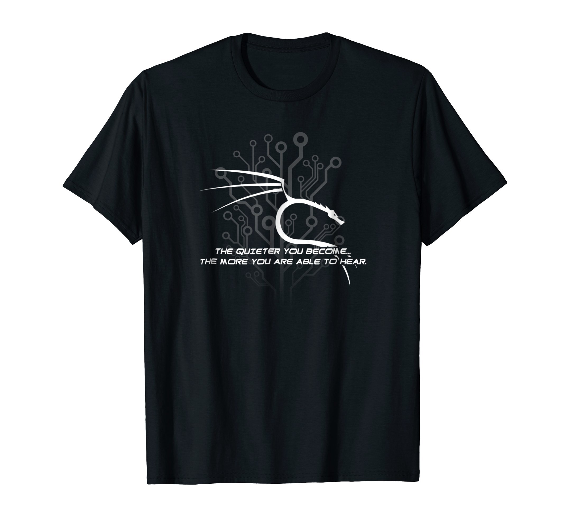 Linux InspirationBacktrack Kali Linux T Shirt with Dragon and Tagline (Bold) T-ShirtOEKO-TEX STANDARD 100