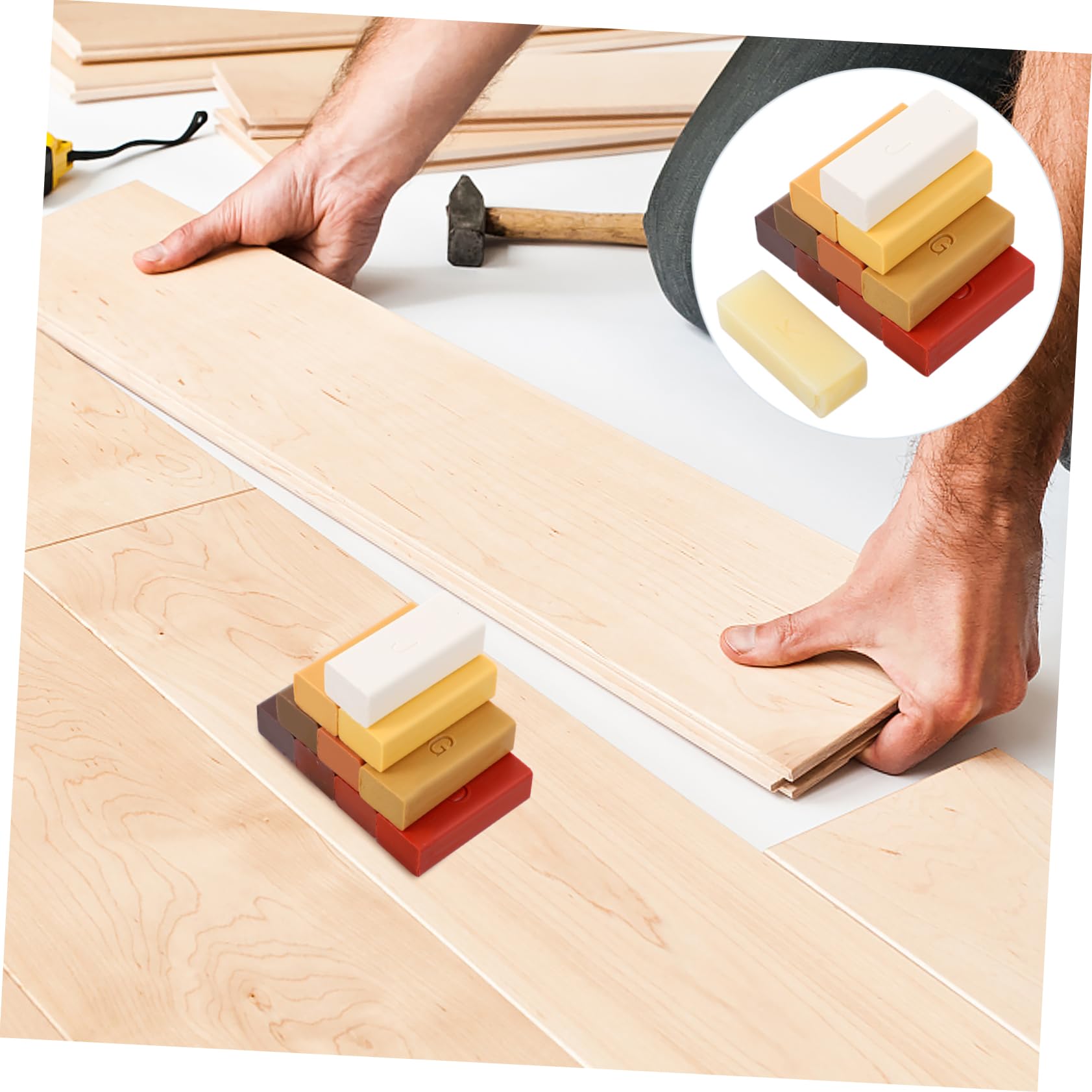 OUNONA Set di Cera per Riparazione Mobili in Legno Paraffina, Kit Riparazione Graffi, Asciugatura Rapida e Nascondi Difetti, per Pavimenti e Mobili