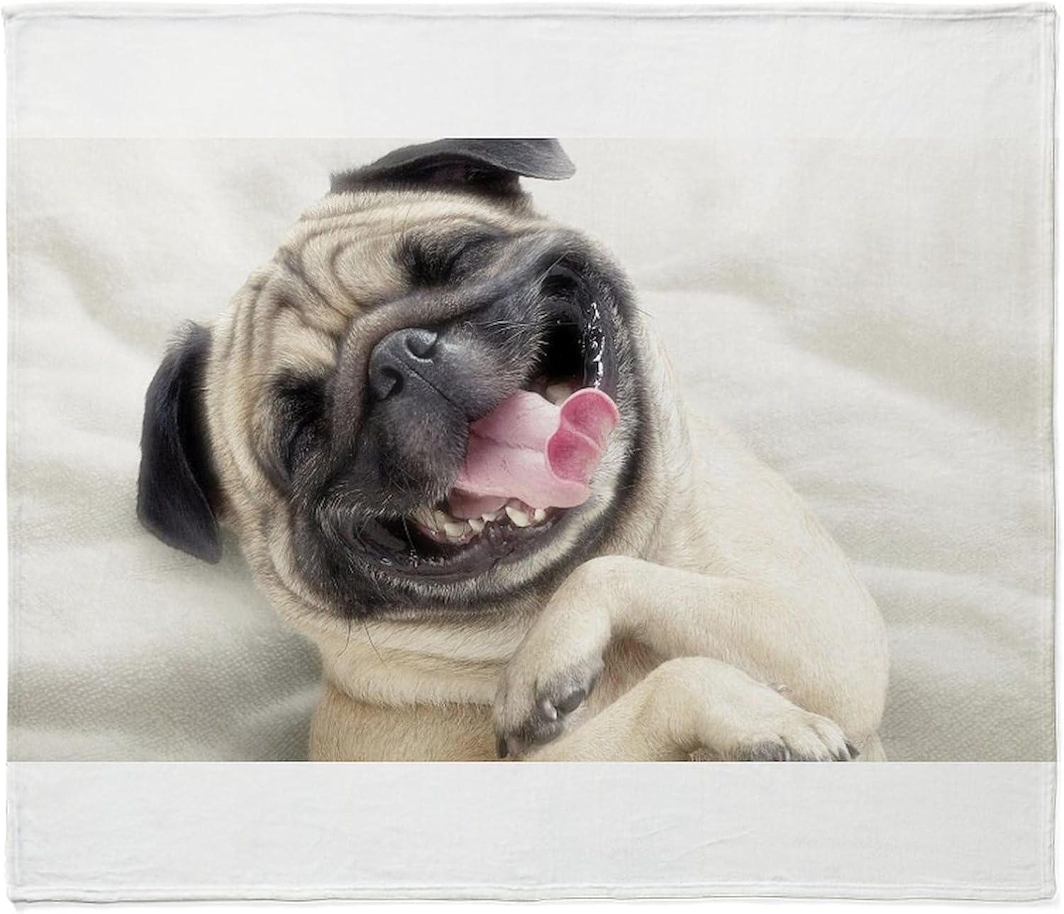 CafePress Pug Throw Blanket Super Soft Fleece Plush Throw Blanket, 60"x50"