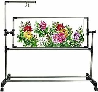 Embroidery Stand with Height Adjustable & 360° Rotated Pulley - Standing Lap Table for Cross Stitch Craft and Needlework - Ideal Art Craft Sewing Holder~/