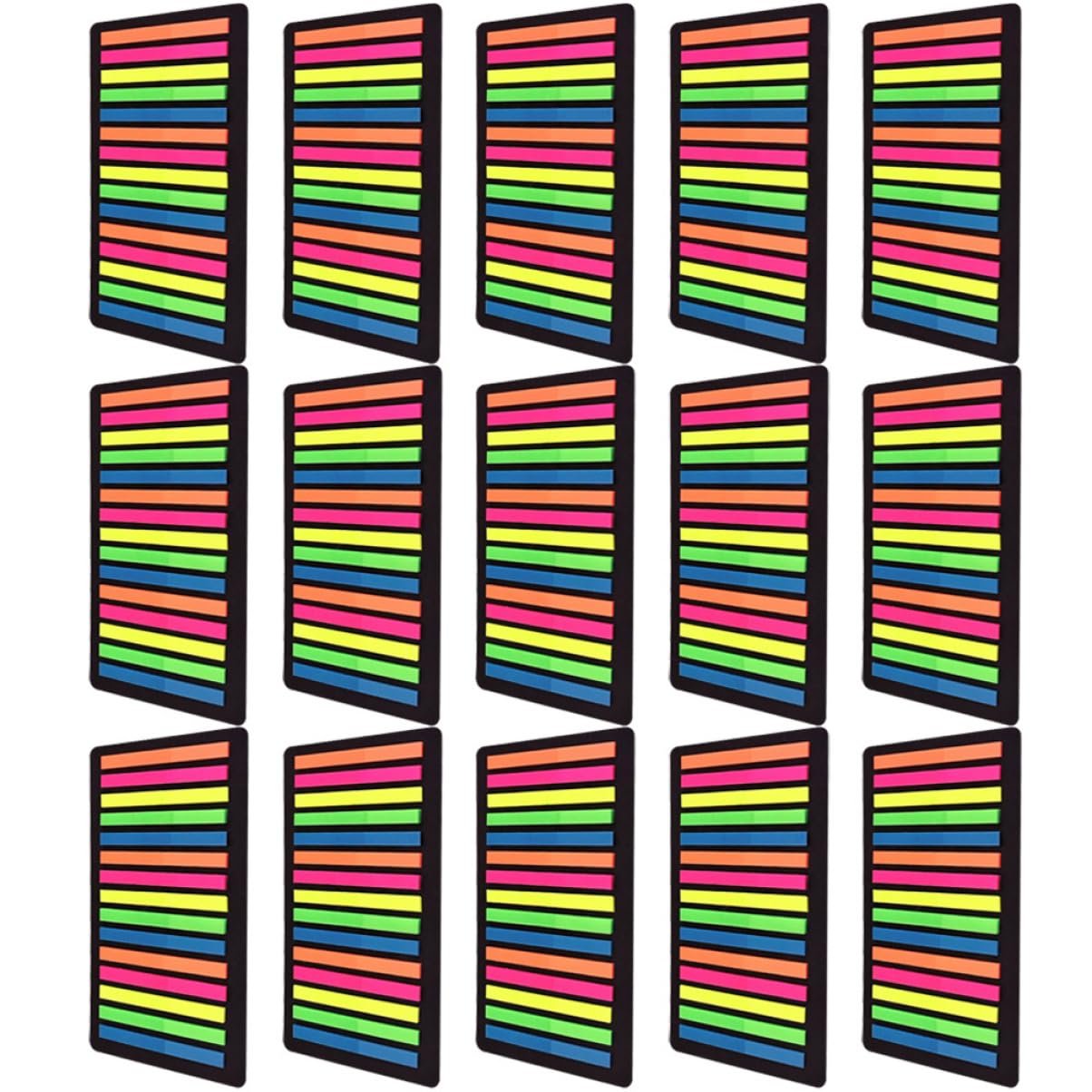 NUOBESTY 3 Sätze Satzmarkierungen Bookmarks Lesezeichen Textmarkierer Whiteboard-marker Trocken Abwischbar Textmarker Klebrige Seitenflags Highlight-streifen Das Haustier 15 Blatt * 3