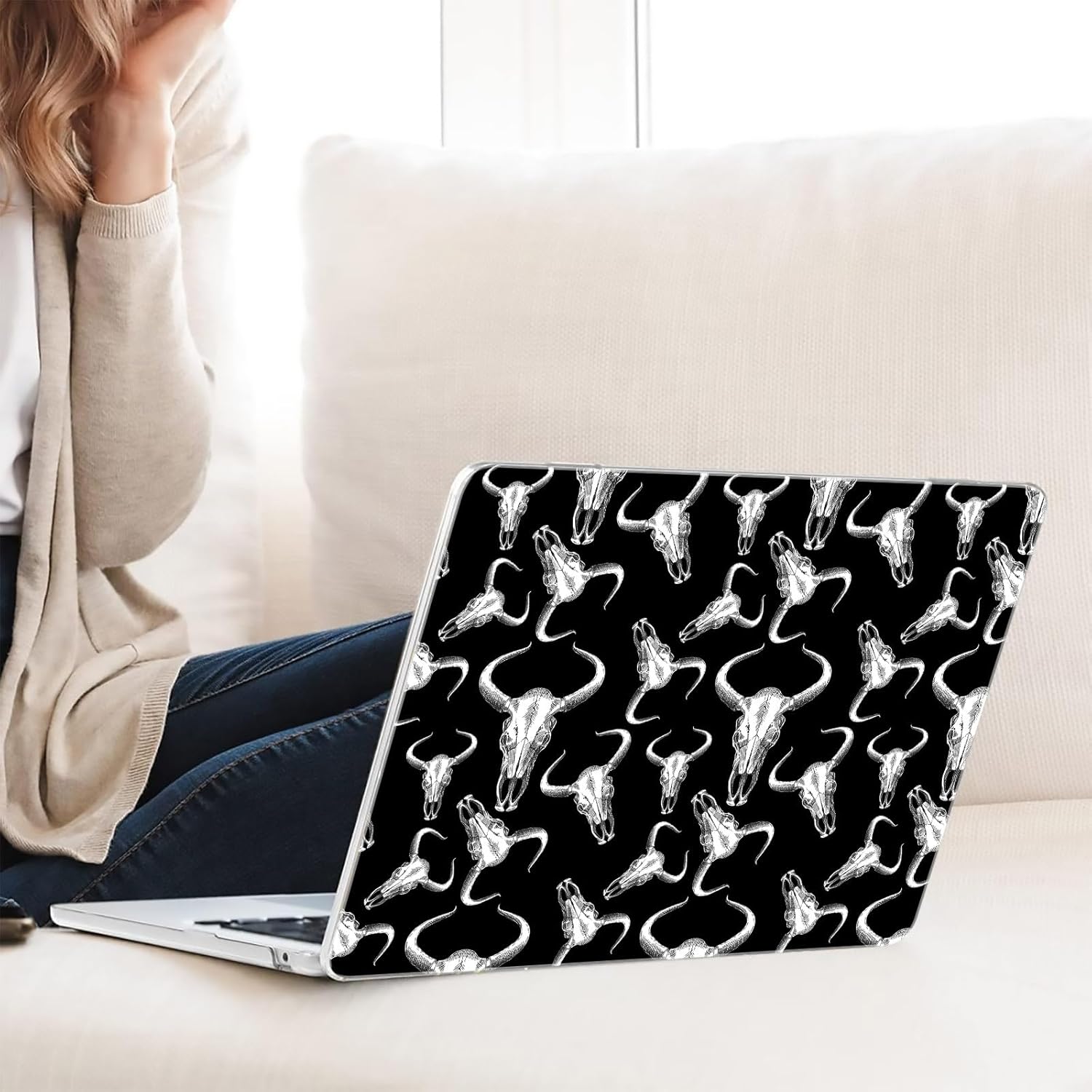 Compatible with MacBook Neo 13-inch, Hard Shell Case with Keyboard Cover and Screen Protector (A3404 A18 Pro chip, 2026 Release) - Tribal Skull MD8439