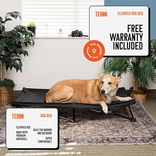 Miniatura 2 de Tebon - Cama elevada para cachorros - Cama elevada para mascotas - Cama para mascotas al aire libre - Cuna elevada para perros - Cuna versátil para