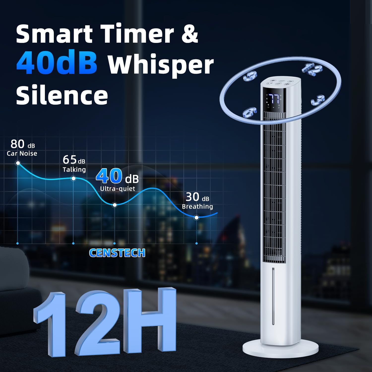 Aire acondicionado sin ventanas con 4 modos y 3 velocidades, temporizador de 12 horas, tanque de 4 litros para enfriador de aire evaporativo 24 horas, 4