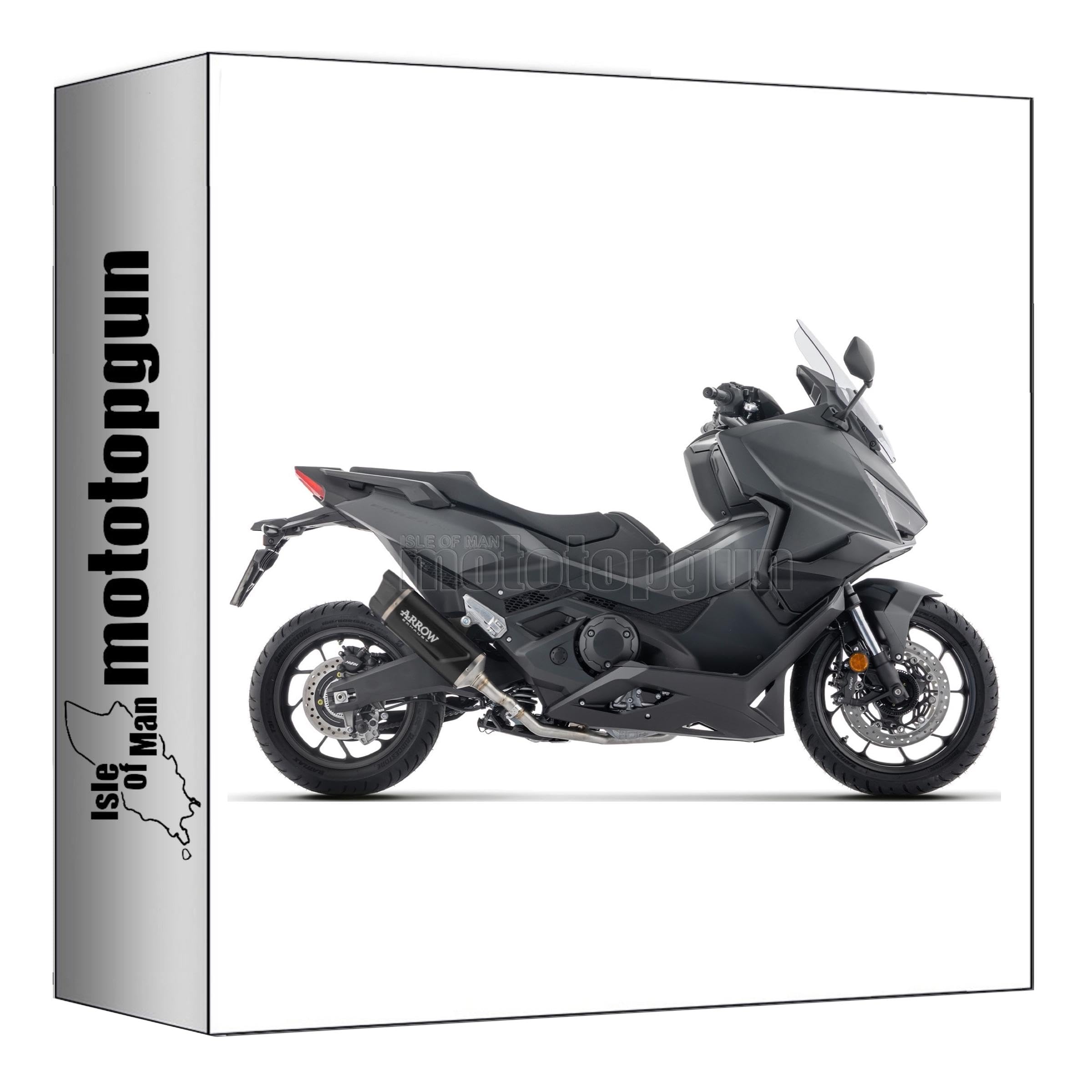 arrow tubo de escape homologado short indy-race evo aluminio negro fondo carby compatible con honda forza 750 2025 mototopgun 73523aknc