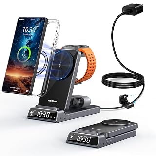Magnetic Wireless Charger for Samsung, 3 in 1 MagSafe Charging Station for Samsung Galaxy Z Fold/Flip 7/S25 Ultra/S24 Ultra, Foldable Charger for Samsung Galaxy Watch Ultra/8/7/Galaxy Buds 3 (Gray) - Amazon product rated Grade A