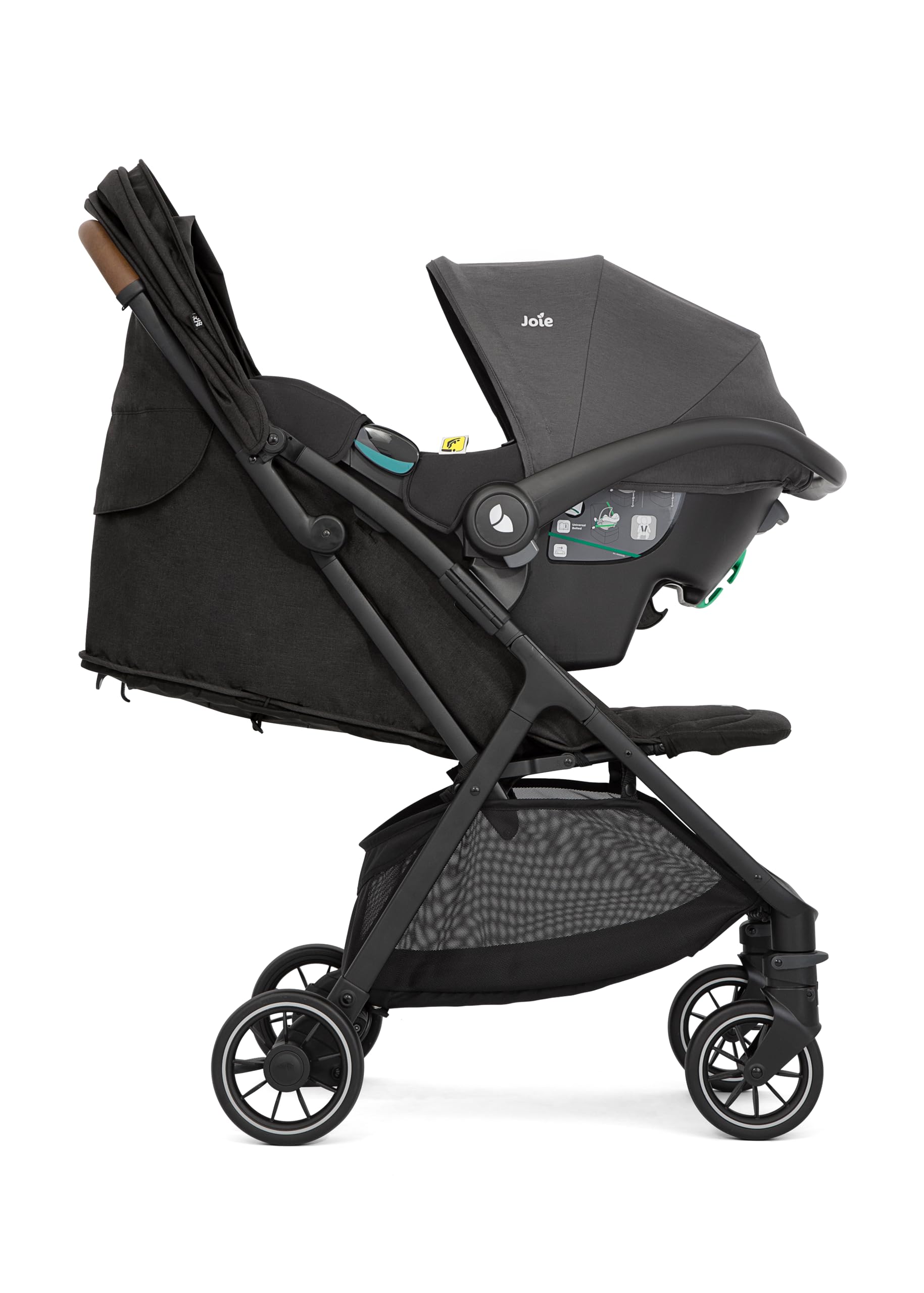 Joie pact™ pro passeggino – chiusura compatta ultraleggera, compatibile con sistema da viaggio, borsa inclusa – dalla nascita ai 4 anni (0–22 kg), shale