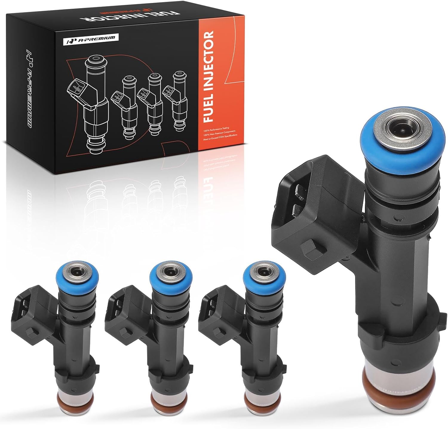 A-Premium Set of 4 Fuel Injectors Compatible with Cadillac ELR 2014-2016 & Chevrolet Volt 2011-2015, 1.4L