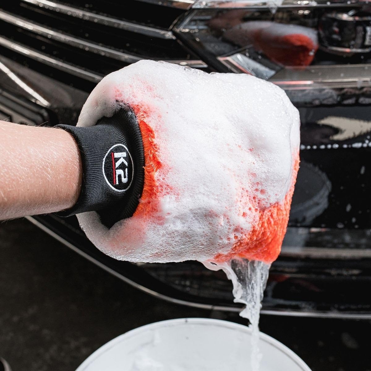 K2 Guante de Microfibra para Lavado de Coches – Limpieza Suave y Sin Rayones – Alta Absorción y Comodidad – Reutilizable y Lavable (12)