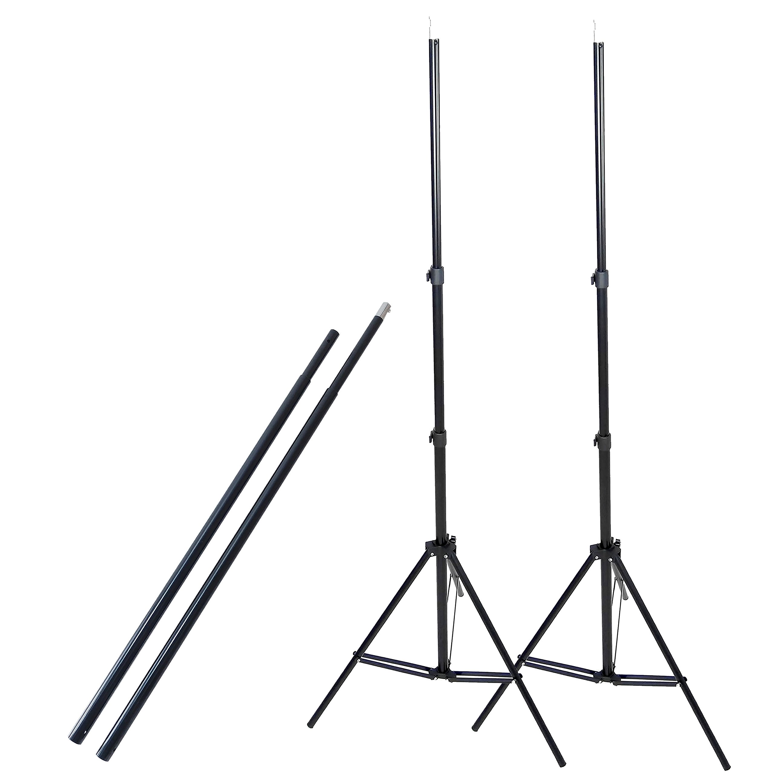 DynaSun K903 XL - Struttura per sfondo con asta trasversale telescopica, borsa inclusa, 220 x 300 cm, colore: Nero