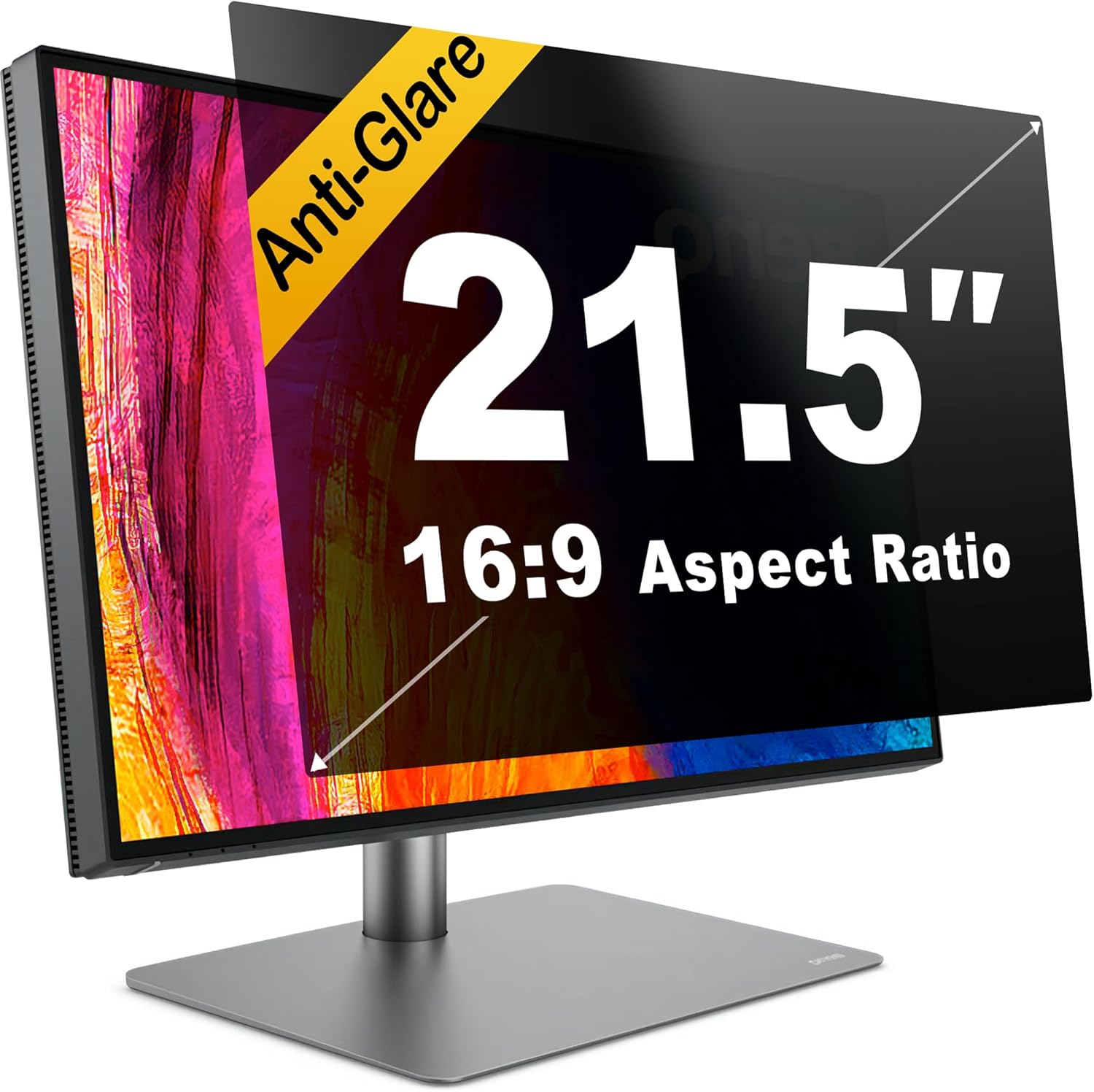 Computer Privacy Screen 21.5 Inch 16:9, 2-Pack - Enhanced Anti-Glare & Blue Light Filter for Comprehensive Eye Care - PET Material - For Desktop Monitors 21.5" (16:9) 18.74" x 10.55" 2