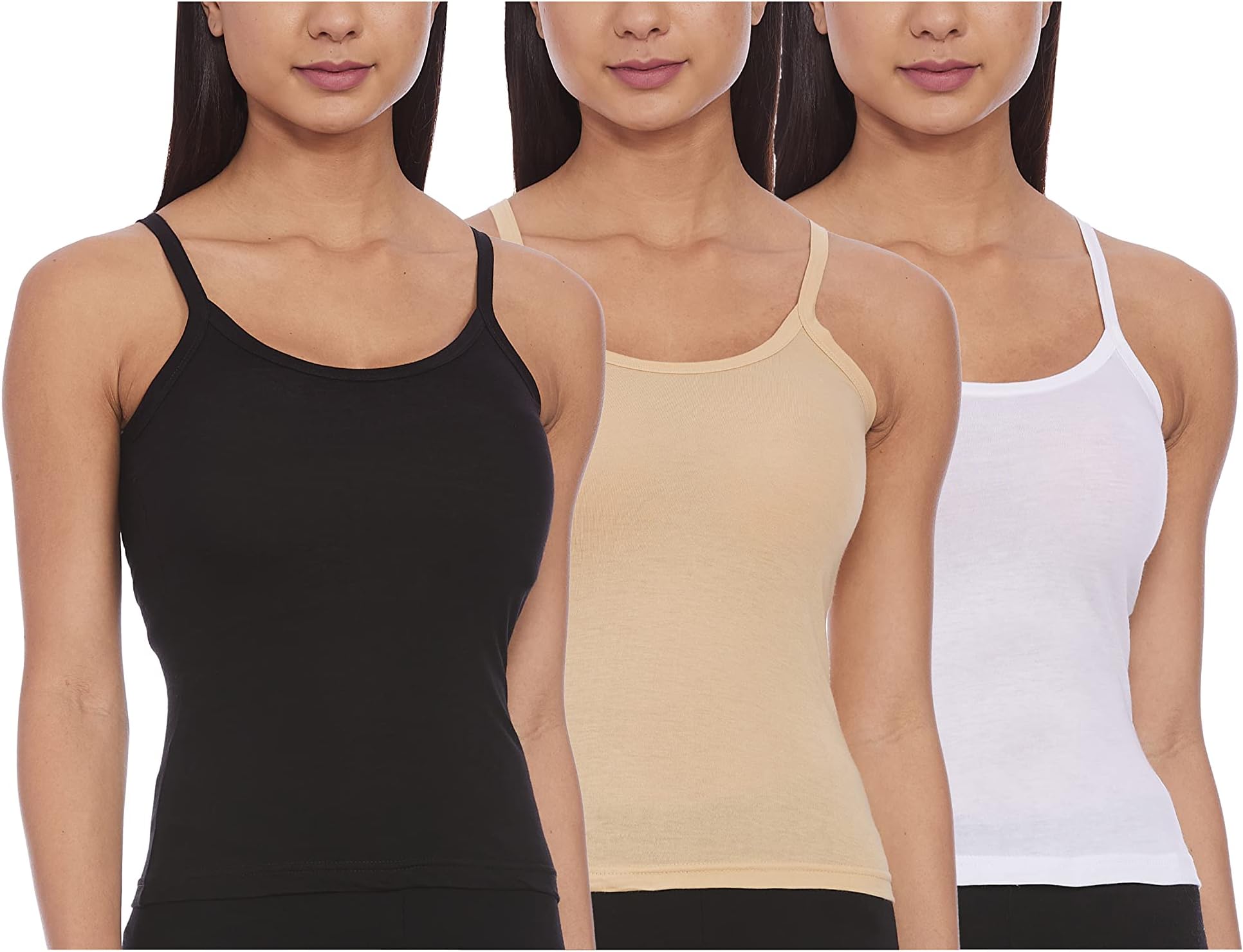 Rupa SoftlineSoftline Regular Women Super Combed Cotton Camisole (Pack of 3)
