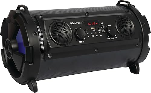 Supersonic IQ Sound IQ-1525BT - Altavoces inalámbricos Bluetooth de 5 pulgadas + 2 pulgadas, sonido estéreo rico, radio FM, salida de 16 W, BT V4.0,