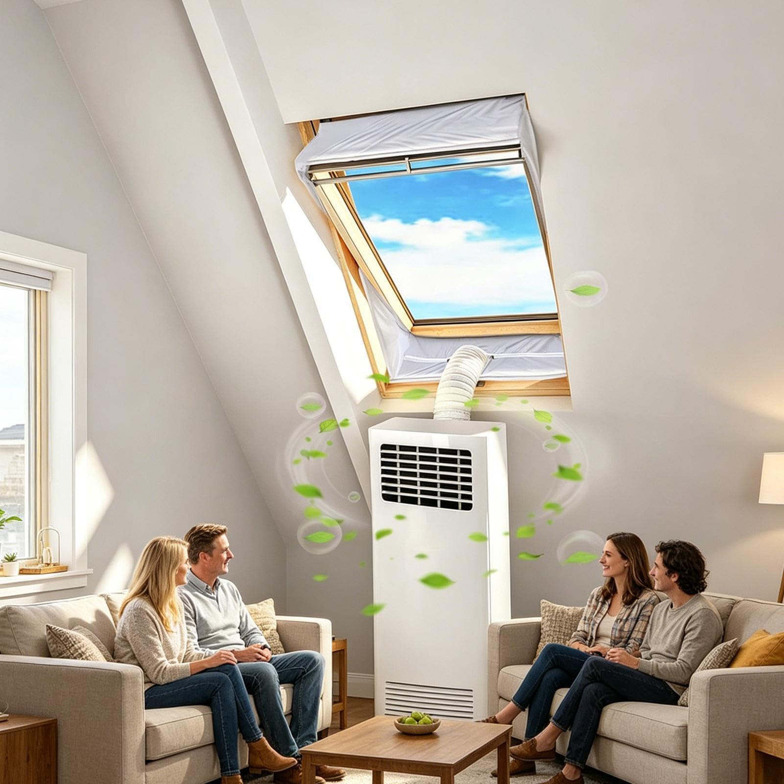 Kit Finestra per Condizionatore Portatile Blocco Isolante HVAC Mobile | Kit Tenuta Sfogo Aria Condizionata Per Casa Appartamento Camera da Dormitorio Ufficio Soggiorno