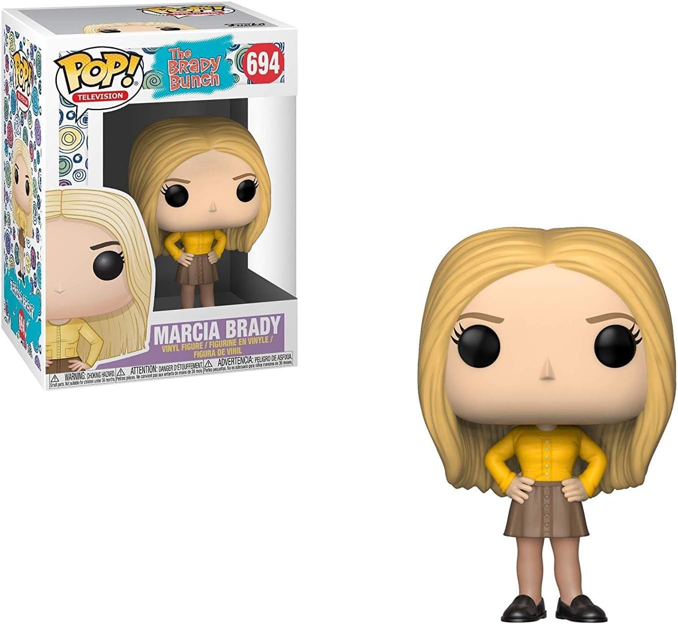 Funko Pop Television: The Brady Bunch - Marcia Brady Collectible Figure, Multicolor