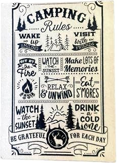 Melody Jane Dolls House Camping Rules Poster Miniature Home DÃ©cor Accessory 1:12 Scale