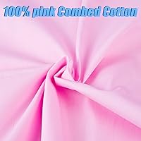 Vista 3 de 2 yardas de tela de algodón rosa, tela de popelina de algodón natural por yarda, tela de algodón 100% de 59 pulgadas de ancho, material de muselina