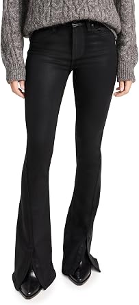 PAIGE Womens High Rise Lou Lou Jolene Pockets and Twisted Outseam Slit Jeans