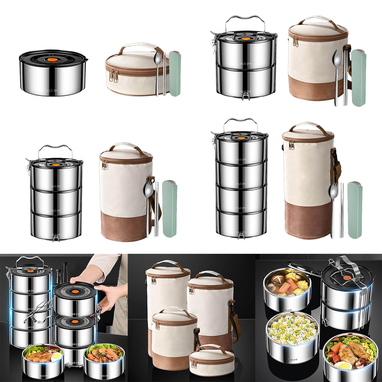 4-Fach Bento-Box – Auslaufsichere Lunchbox Für Arbeit, Reisen & Meal Prep