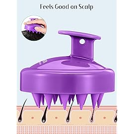 HEETA Scalp Massager Hair Growth 2-Pack, Soft Silicone Scalp Scrubber Shampoo Brush for Exfoliation Dandruff Removal Head Massage Stress Relax, Wet & Dry Use for Women Men Thick Thin Curly Hair Care