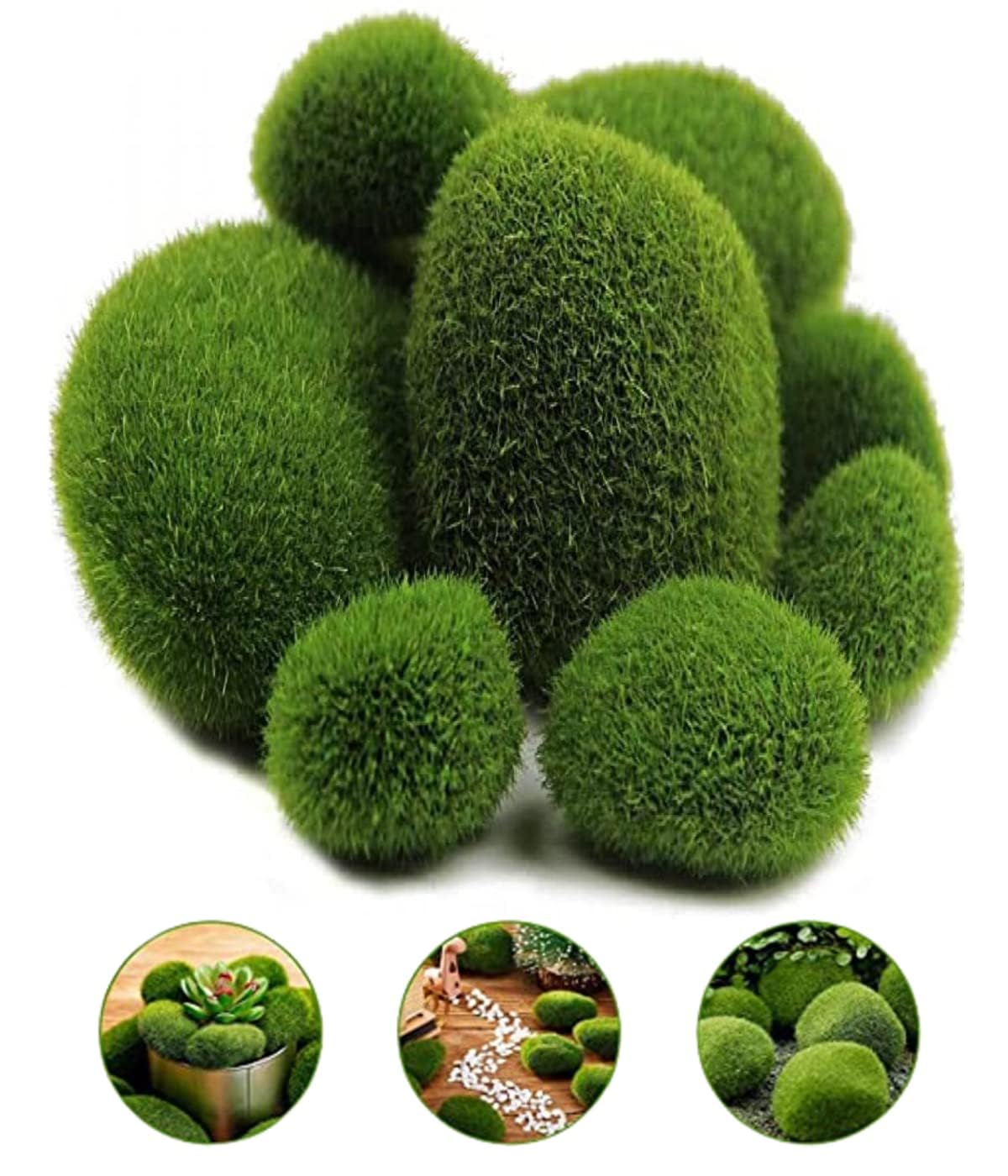 Cravido Artificial Grass Balls 20 Pcs – Mini Faux Green Moss Balls for DIY Crafts, Home Decor, Terrarium, Vase Fillers & Garden Decoration-image-30