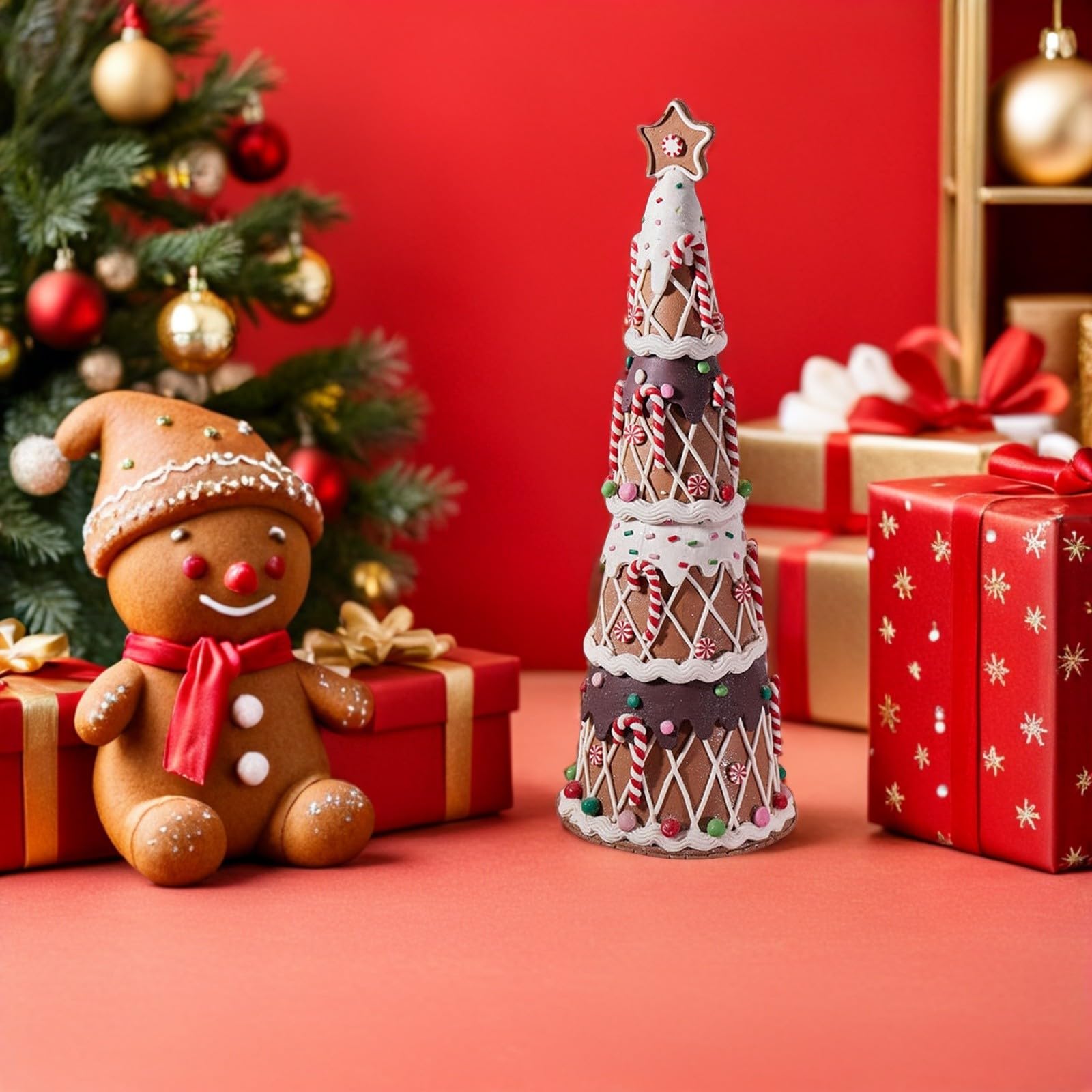 TOYANDONA Albero Decorativo di Natale da Tavolo Bastoncini e Caramelle