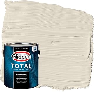 Glidden Total Interior Wall Paint & Primer All-in-One, Antique White/Whi...
