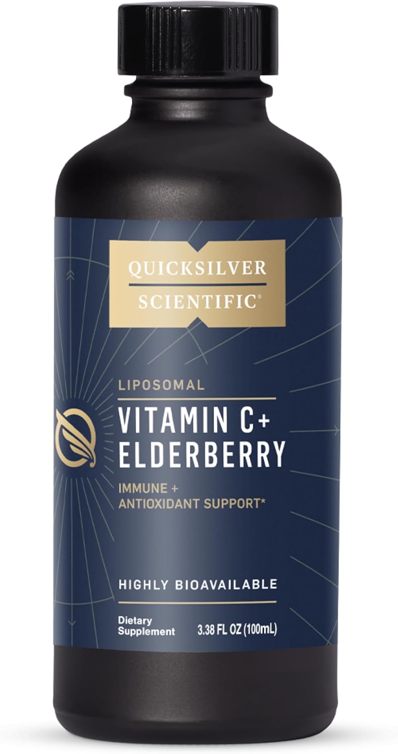 Quicksilver Scientific Liposomal Vitamin C + Elderberry – Liposomal Vitamin C 1000mg with Superior Absorption Technology & Tocotrienols – Antioxidant & Immune Support Tonic (100ml) Quicksilver Scientific Liposomal Vitamin C + Elderberry – Liposomal Vitamin C 1000mg with Superior Absorption Technology & Tocotrienols – Antioxidant & Immune Support Tonic (100ml)