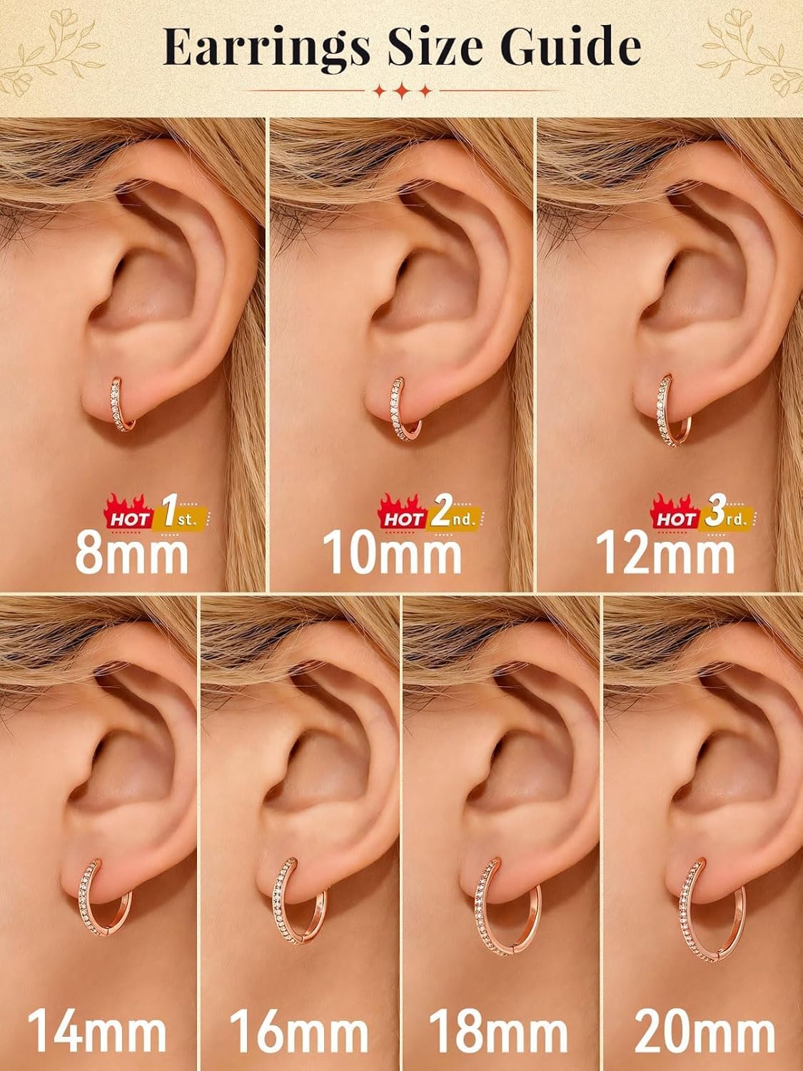 FaithHeart 925 Sterling Silver Huggie Hoop Earrings, Small Silver Hoop Earring for Women, Gold/Black/Rose Gold Hypoallergenic Cartilage Earrings for Women 6/8/10/12/14/15/16/18/20mm