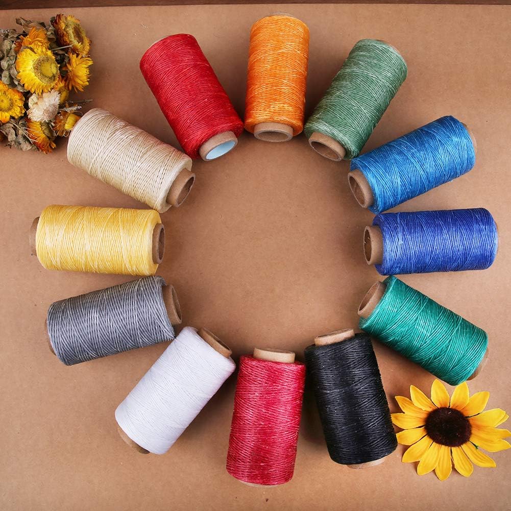 Qmnnma Waxed Thread 284 Yards, 150D Leather Sewing Waxed Thread Cord for Beginners Leather Craft DIY Bags Wallets, Shoe Repairing, Jewelry Making - Image 6