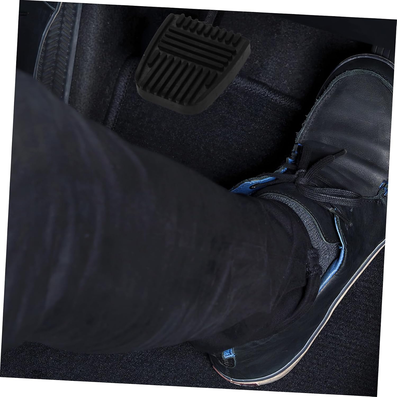 ULTECHNOVO 2pcs Rubber Brake and Clutch Pedal Covers Nonslip Pads for Enhanced Grip and Safety Cars and Trucks Replacement Pads for Worn Pedals