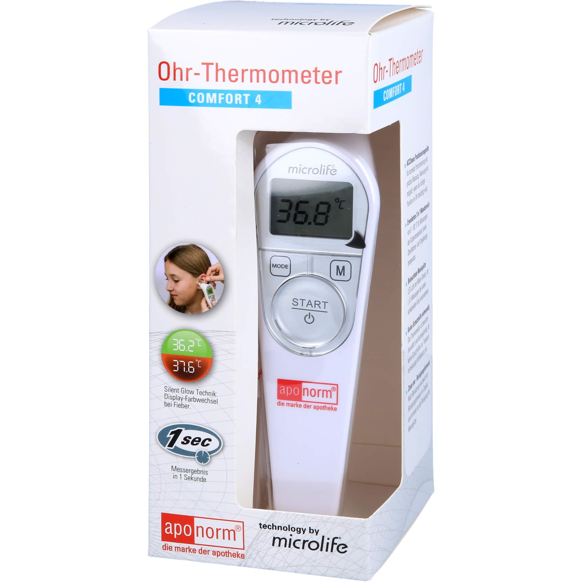 aponorm febbre Termometro Orecchio Comfort 4 1 ST