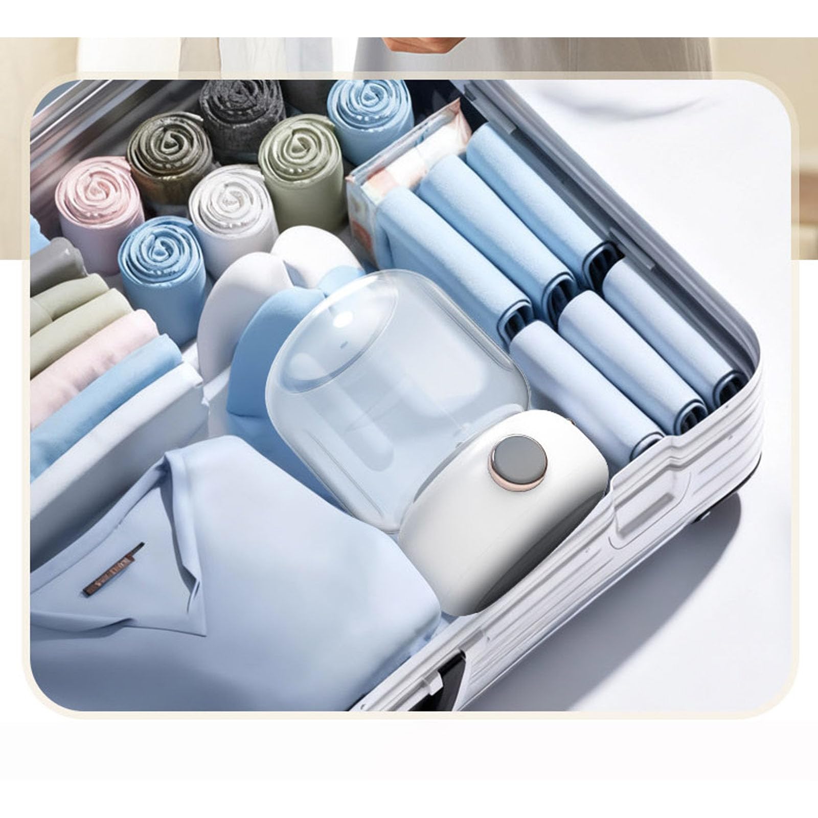 2L Travel Washer Wiederaufladbare Unterlegscheibe Unterwäsche Reiniger für Unterwäsche Camping Wohnung Platzsparend