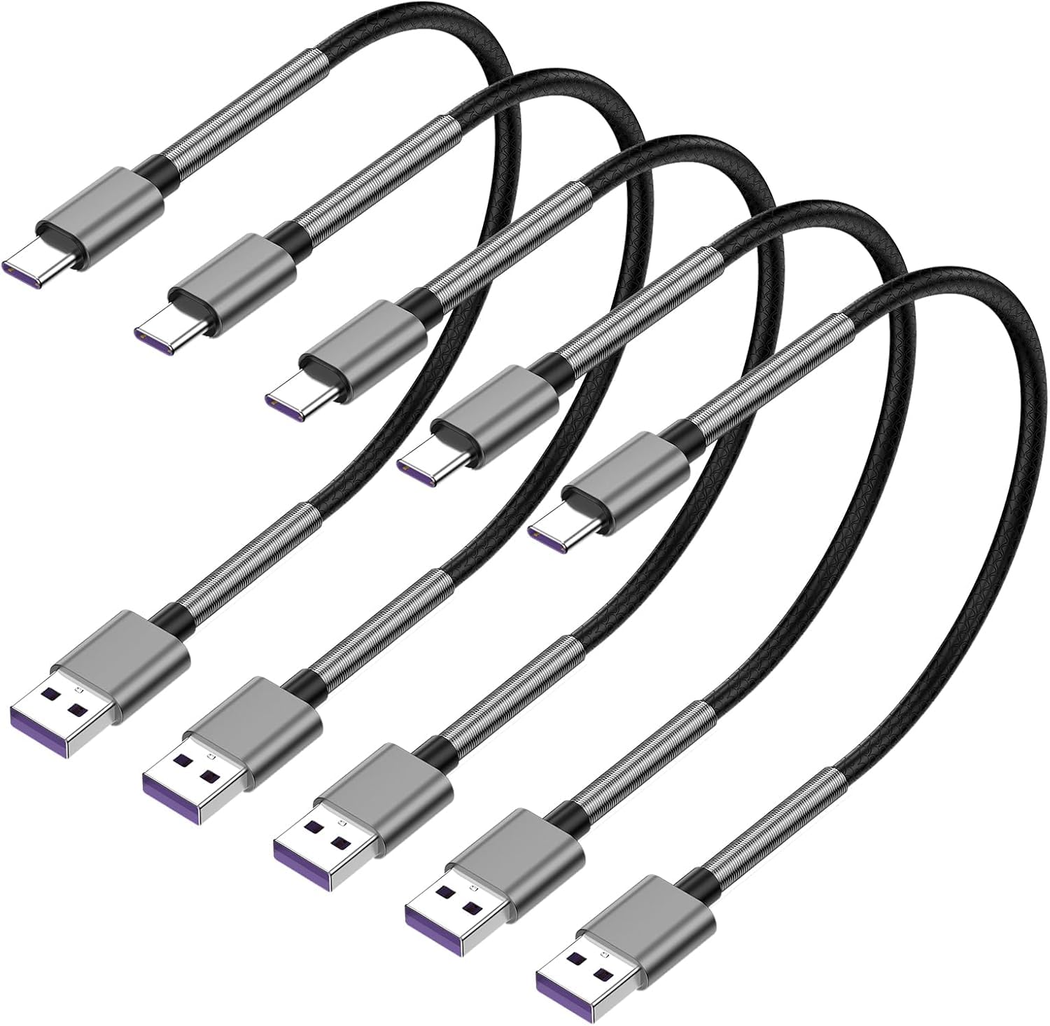 Photo 1 of [5Pack 1ft] Charger Cord Gray Cable,TPE USB C Type Charger Cable,USB A to Type C Replacement for Samsung Galaxy S9 S10 S8 Plus Charger Cord?for iPhone 15 Pro
