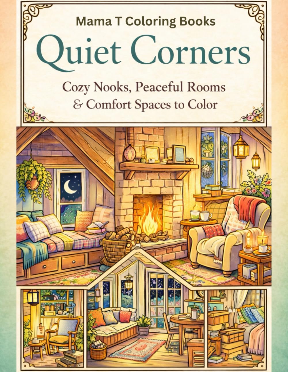 Quiet Corners: Cozy Nooks, Peaceful Rooms and Comfort Spaces to Color Coloring Book: Adult Coloring Book of Reading Nooks, Cottage Corners, Window ... Books: A Collection of Artful Escapes)