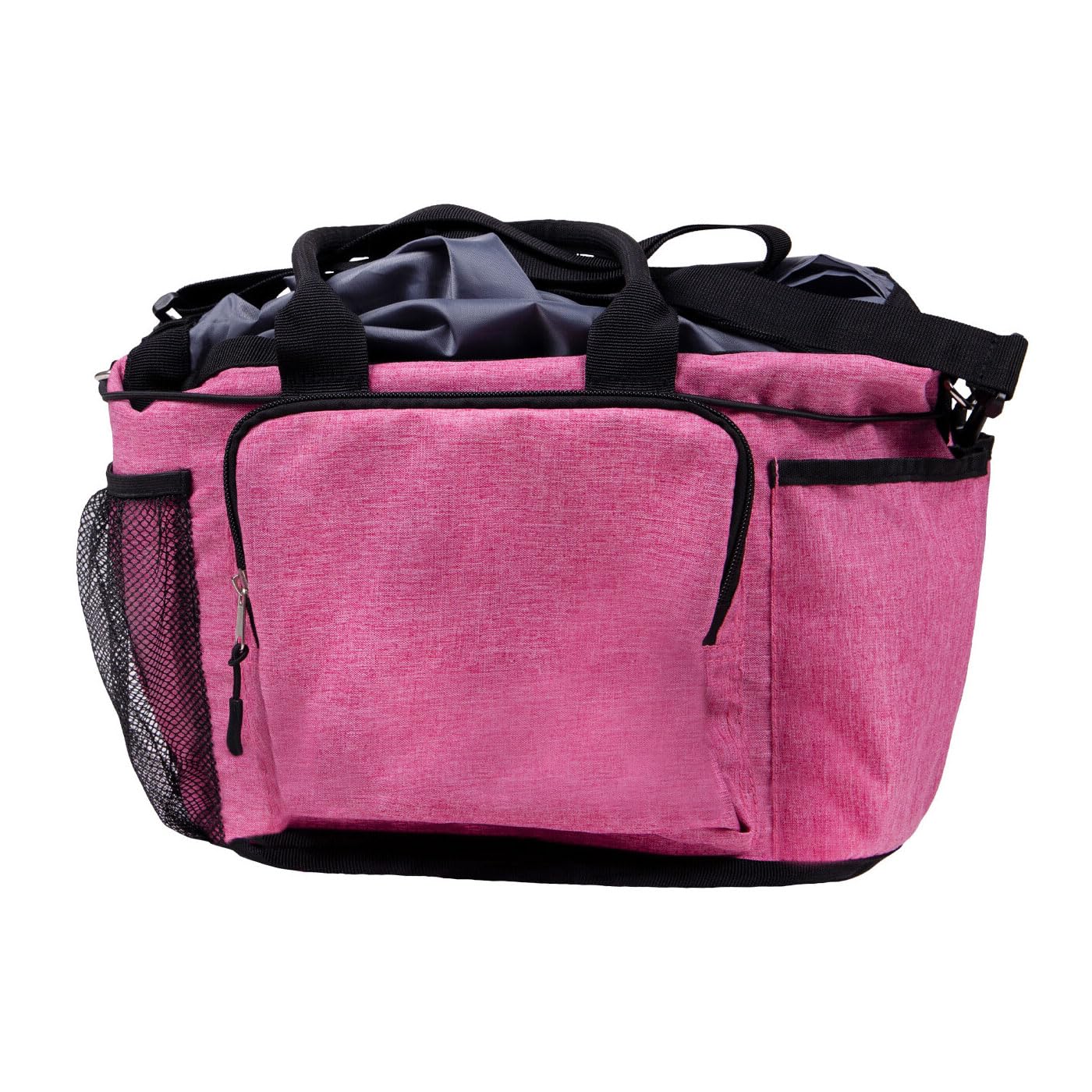 QHP - Kit de cuidado de caballos con bolsa de limpieza, color rosa
