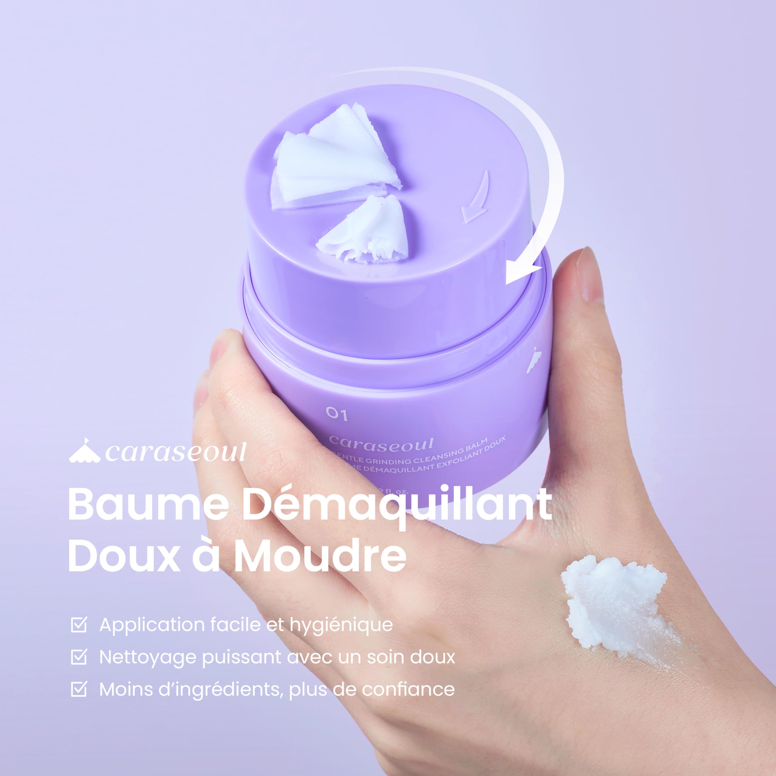 Baume Démaquillant Exfoliant Doux avec BHA & Bakuchiol, Huile Nettoyante Vegan 50ml