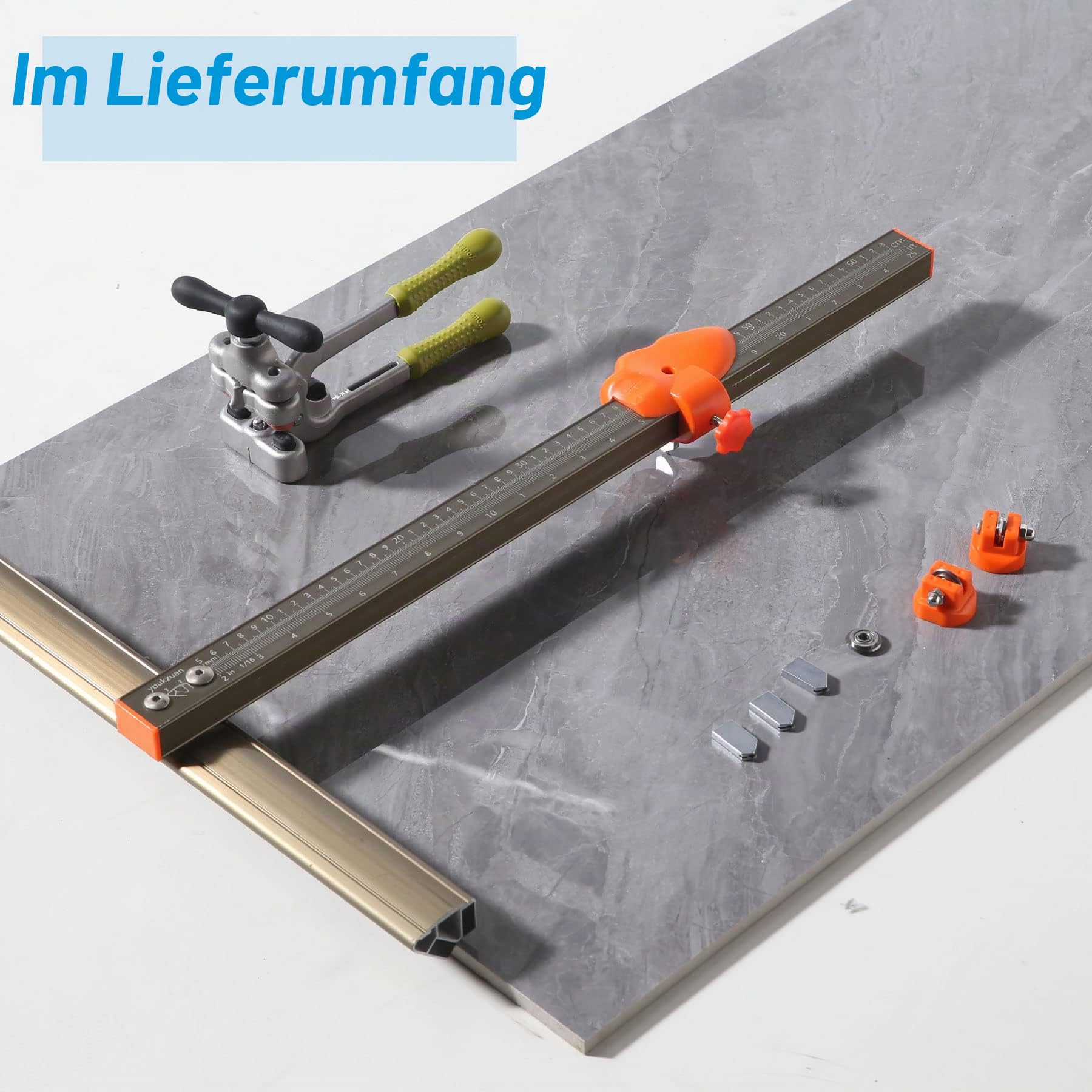 tile cutter manuelle Fliesenschneider Tool Kit mit großen Fliesenschneider (kann 48" schneiden), leistungsstarke Zange, 3Pcs Schneidklingen und 3Pcs Schneidräder