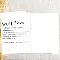 Vista 3 de OJsensai Divertida tarjeta de definición F para él y ella, regalos divertidos para mujeres y hombres, tarjeta de condolencia por pérdida de trabajo