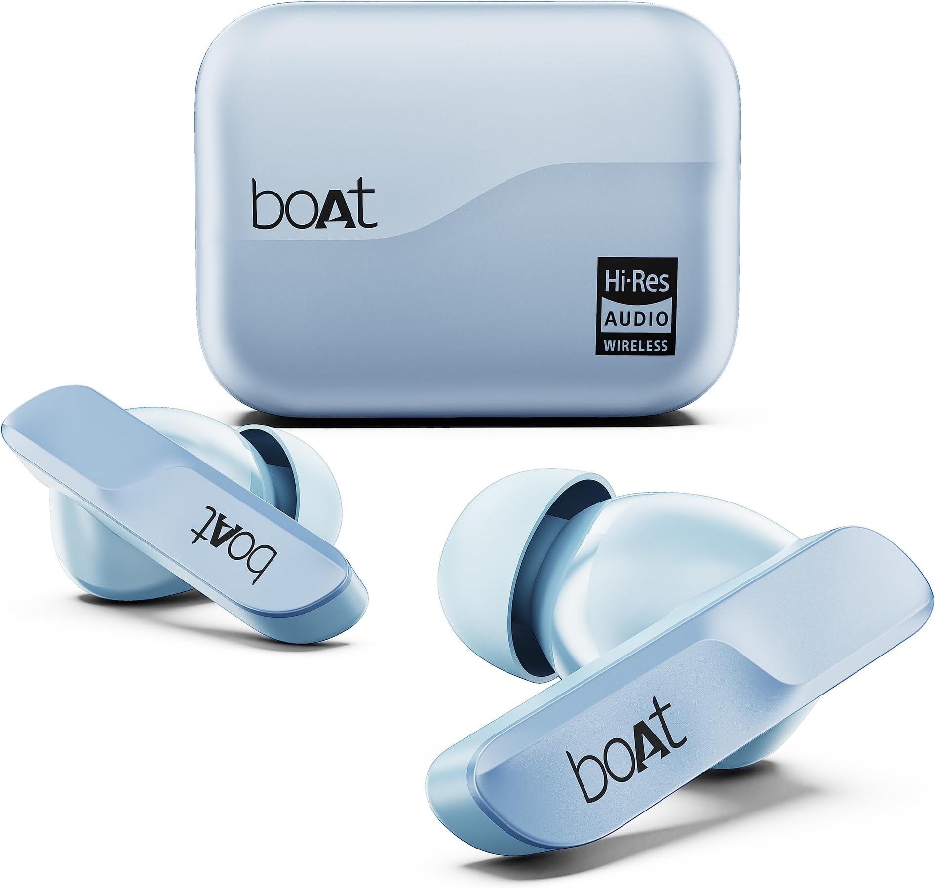 Boat Airdopes 800 HiDef, Hi-Res Audio LDAC, 4Mic ENx, App Support, ASAP Charge, IPX5, Low Latency, Dual Pairing, BTv5.3, Bluetooth TWS in Ear Earbuds Wireless Earphones (Aazure Blue)
