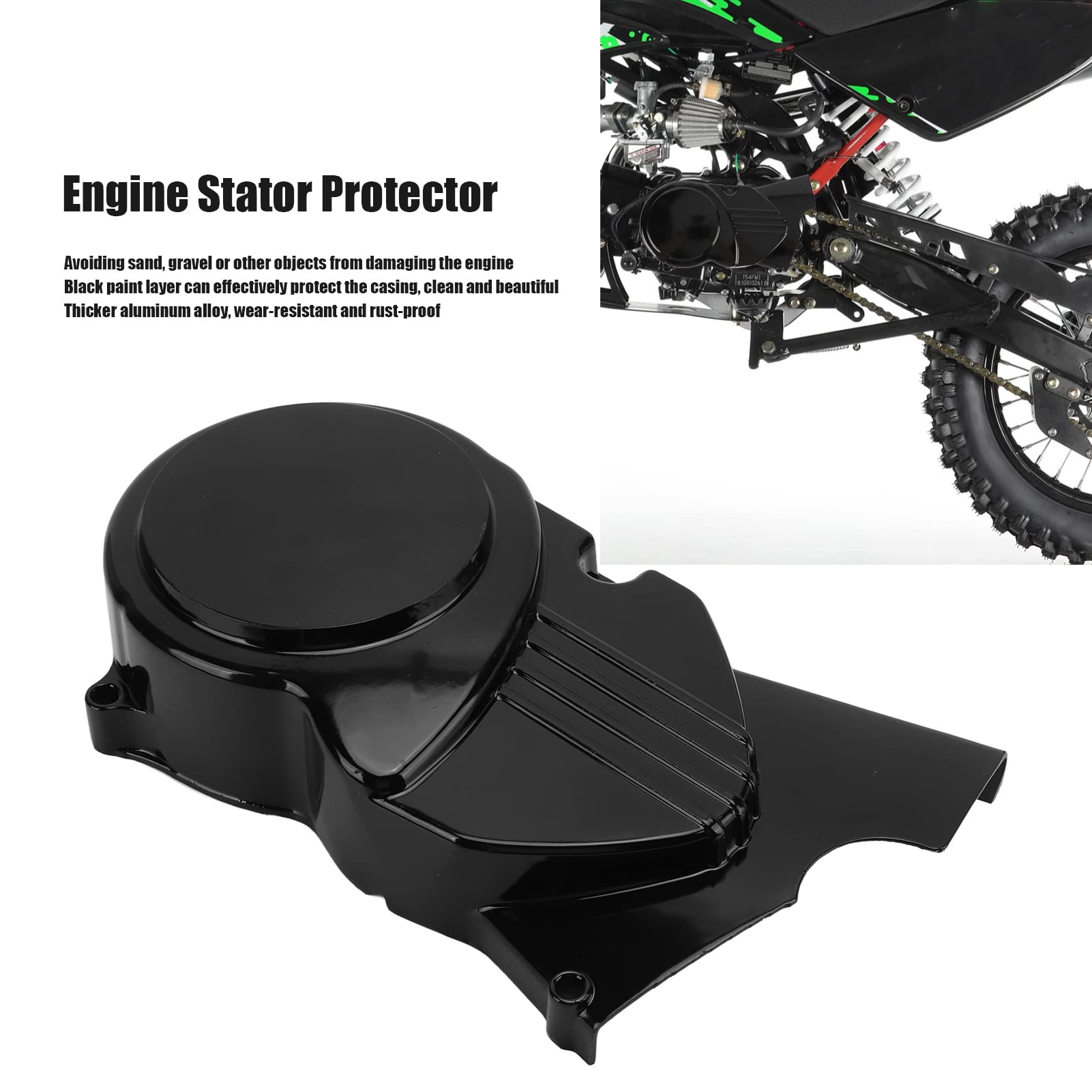 Couvercle Stator Moteur Gauche Noir Alliage - Pour CRF50, XR50, SSR 50-125cc | Pit Bike Chinois Dirt Bike