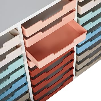 Really Good Stuff White 27-Slot Mail Center with Boho Trays