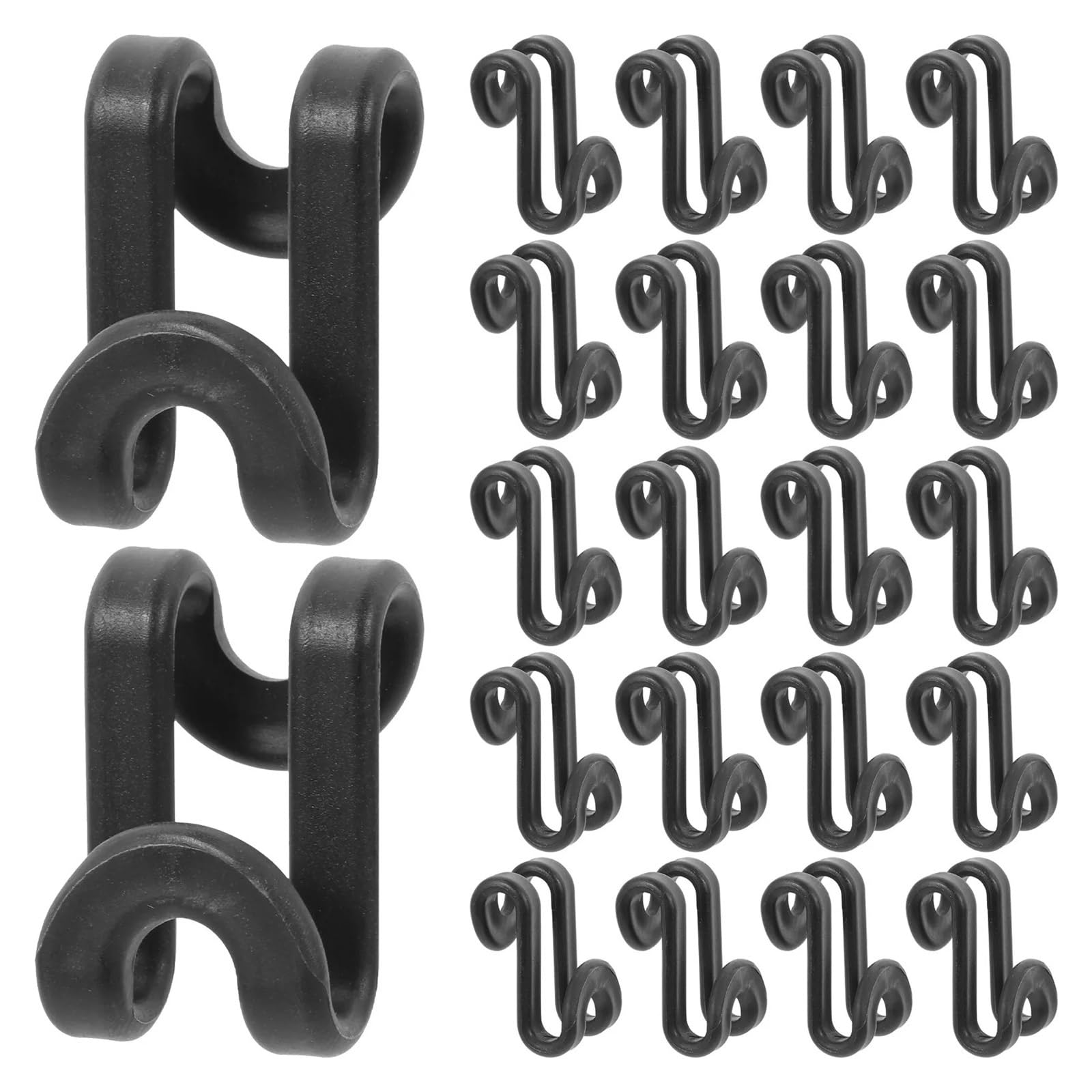 Clothes Hanger Connector Hooks 100pcs Plastic Hangers Connector Hooks Space Saver Wardrobe Closet Clothes Hanger Accessories for Wardrobe Storage