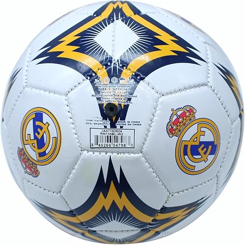 Miniatura 4 de Icon Sports Balón de fútbol del Real Madrid con licencia oficial (talla 2)