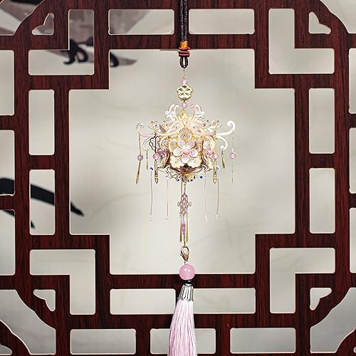 Miniatura 7 de MU Rompecabezas 3D para adultos, kits de modelos de metal, kits de construcción de flores chinas, bolsita perfumada B, ensamblaje en miniatura