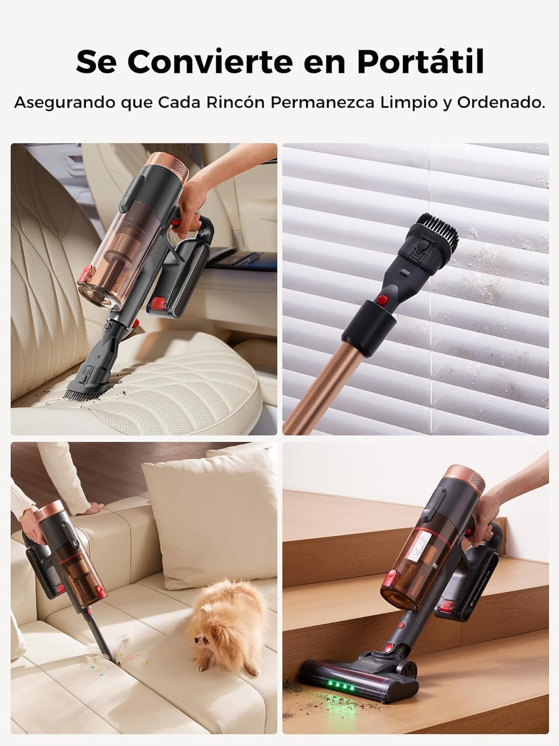Proscenic P11 Ultra Aspiradora sin Cable 50KPa/500W/50Min, Ligera y Autoportante, Aspiradora Escoba Vertical Potente con Luz Verde, Cepillo Antienredo y Pantalla LED, Alfombras/Suelos/Pelo de Mascotas
