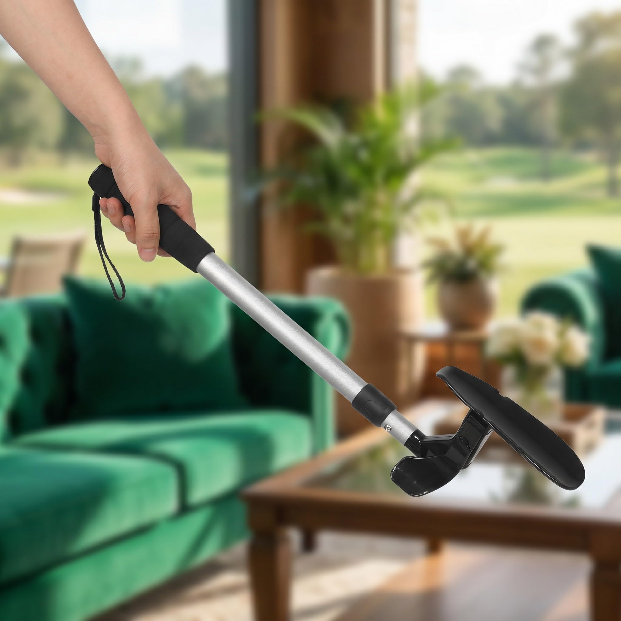 Lurrose Calzador extensible: Dispositivo de ayuda para ponerse los calcetines para personas mayores - Ayuda para levantar botas, zapatillas y tacones altos - para vestirse con zapatos, calcetines,